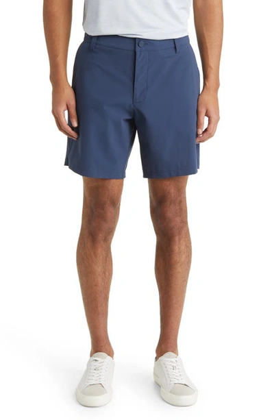Shop Rhone Flat Front 8-inch Resort Shorts In Steel Blue