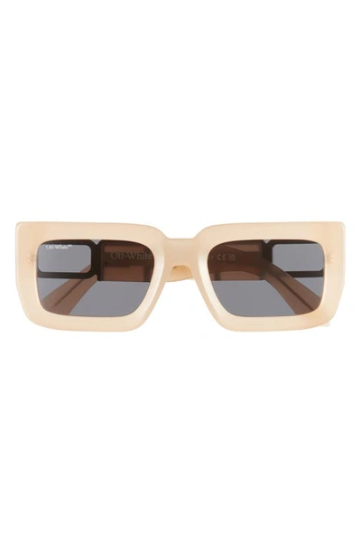 Shop Off-white Boston Square Sunglasses In Sand Dark Grey
