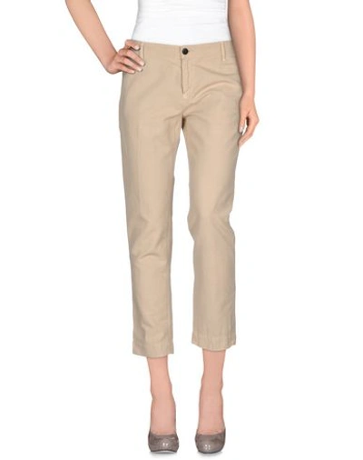 Shop Fred Perry Casual Pants In Beige