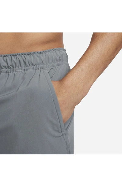 Nike Men's Unlimited Dri-fit 7" 2-in-1 Versatile Shorts In Dark Smoke Grey/ Black