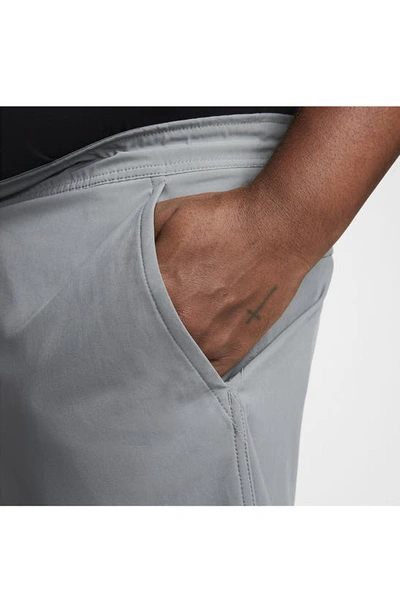 Nike Men's Unlimited Dri-fit 7" 2-in-1 Versatile Shorts In Dark Smoke Grey/ Black