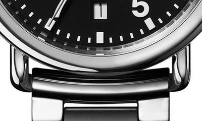 Shop Shinola Runwell Chronograph Bracelet Watch, 41mm In Black