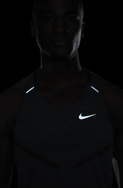 Shop Nike Dri-fit Adv Techknit Ultra Running Tank In Black/smoke Grey