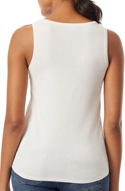 Shop Jones New York Scoop Neck Tank In Jones White