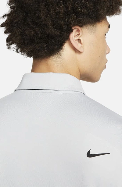 Shop Nike Dri-fit Tour Solid Golf Polo In Light Smoke Grey/ Black