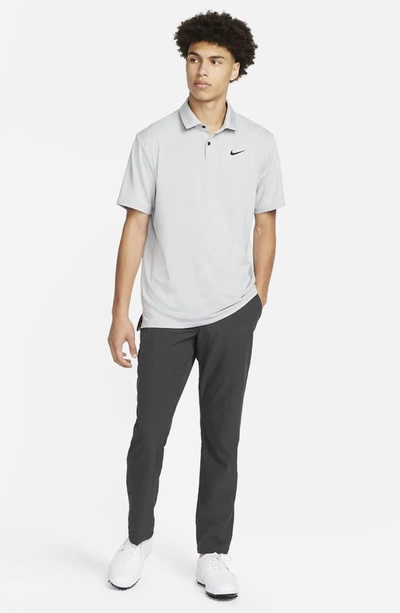 Shop Nike Dri-fit Tour Solid Golf Polo In Light Smoke Grey/ Black