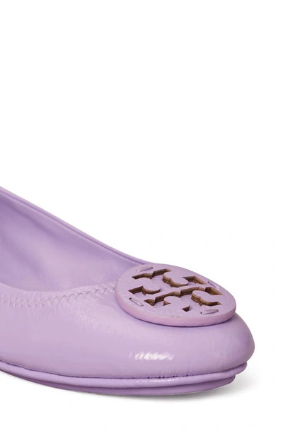Shop Tory Burch Minnie Travel Ballet Flat In Lavender Cloud