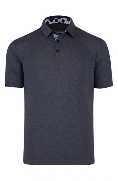 Shop Swannies James Solid Stretch Golf Polo In Navy Heather