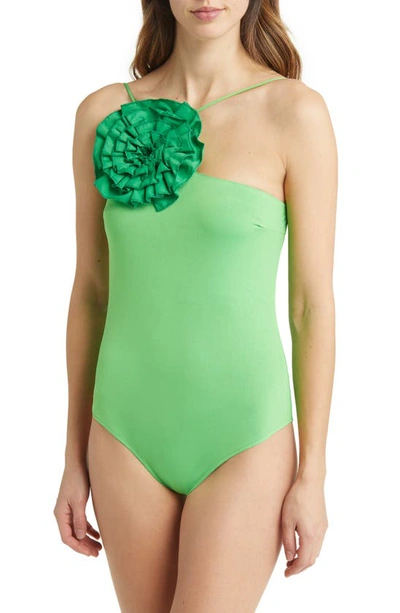 Shop Nikki Lund Allison Rosette Bodysuit In Green