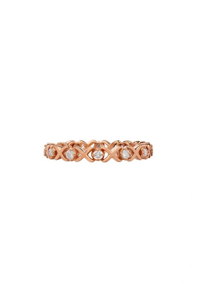 Shop Sethi Couture Ayla Diamond Band Ring In 18k Rose Gold