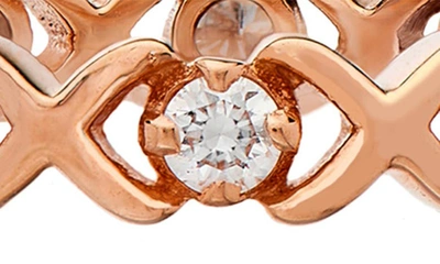 Shop Sethi Couture Ayla Diamond Band Ring In 18k Rose Gold