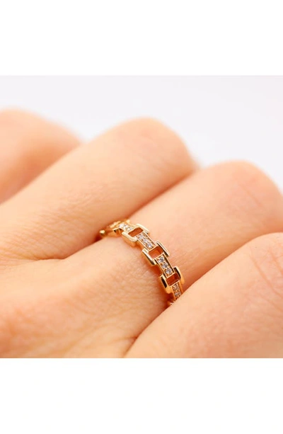 Sethi Couture Cesta Diamond Link Ring In 18k Rg