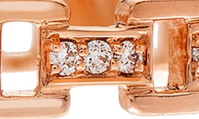 Shop Sethi Couture Cesta Diamond Link Ring In 18k Rg