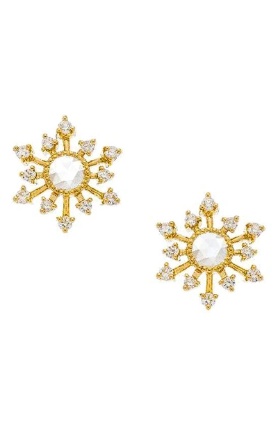 Shop Sethi Couture Leena Diamond Stud Earrings In 18k Yg