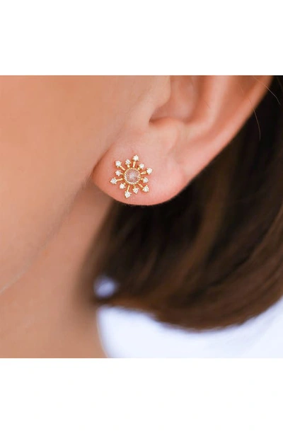 Shop Sethi Couture Leena Diamond Stud Earrings In 18k Yg