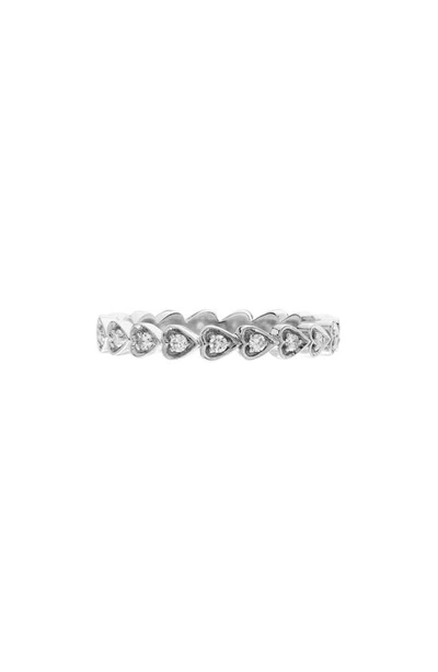 Shop Sethi Couture Amor Diamond Heart Ring In 18k Wg