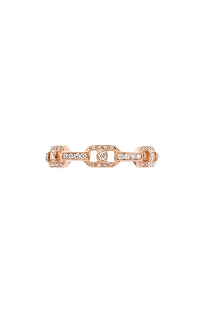 Shop Sethi Couture Diamond Link Ring In 18k Rg