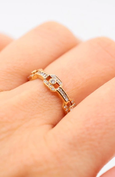 Sethi Couture Diamond Link Ring In 18k Rg