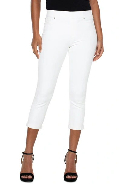 Shop Liverpool Los Angeles Chloe Pull-on Crop Skinny Jeans In Bright White