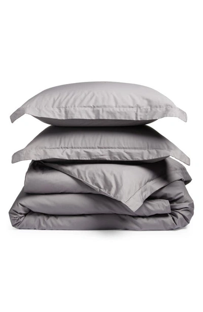 Shop Boll & Branch Percale Hemmed 300 Thread Count Duvet Cover & Shams Set In Stone