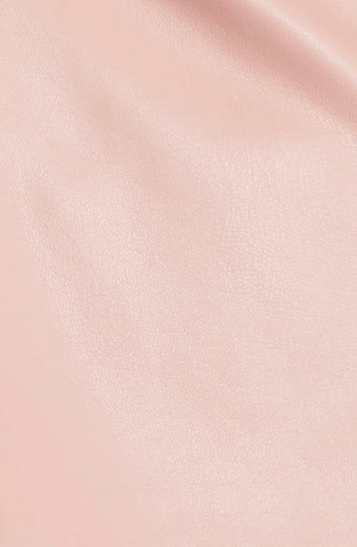 Shop Sanctuary Corset Back Faux Leather Blazer In Dusty Pink