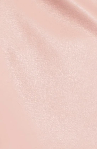 Sanctuary Corset Back Faux Leather Blazer In Dusty Pink