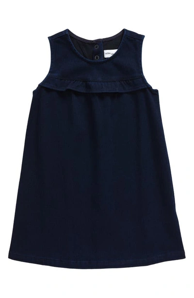 Shop Miles The Label Kids' Sleeveless Denim Dress In Dk Blue Denim