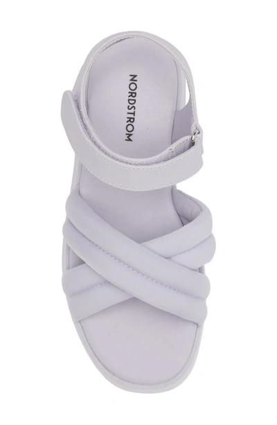 Shop Nordstrom Kids' Maddison Platform Sandal In Purple