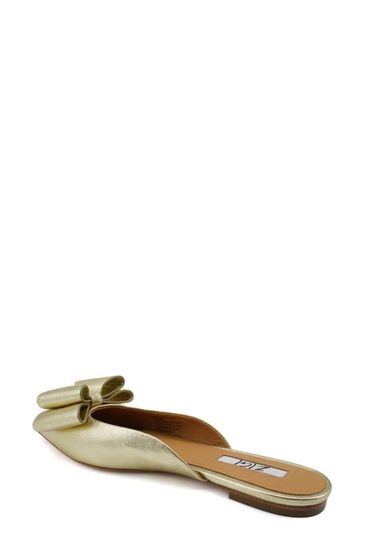 Zigi Finland Pointed Toe Mule In Gold