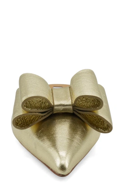 Zigi Finland Pointed Toe Mule In Gold