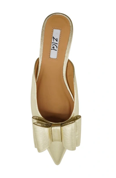 Zigi Finland Pointed Toe Mule In Gold