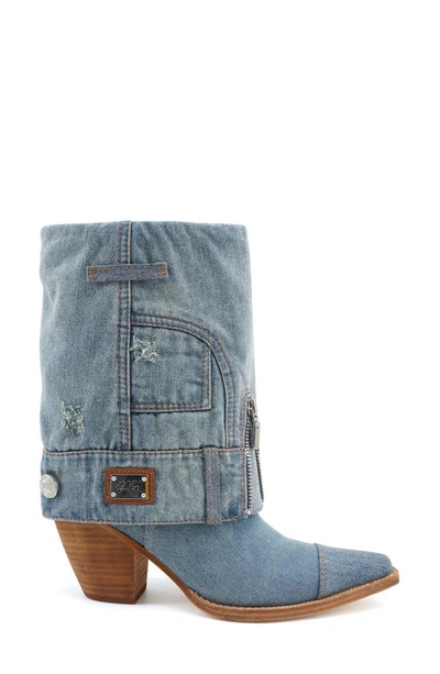 Shop Zigi Fabiola Bootie In Blue Denim