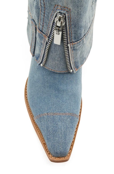 Shop Zigi Fabiola Bootie In Blue Denim