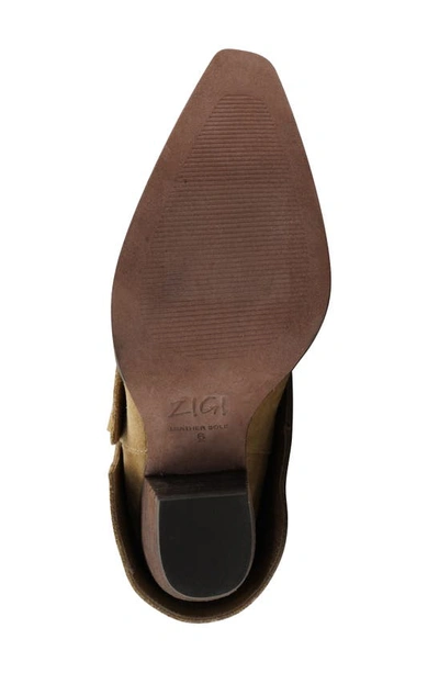 Zigi Hungria Knee High Western Boot In Natural