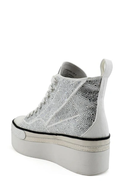 Shop Zigi Carmensa High Top Platform Sneaker In White Canvas