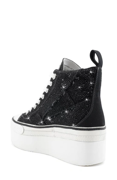 Zigi Carmensa High Top Platform Sneaker In Black