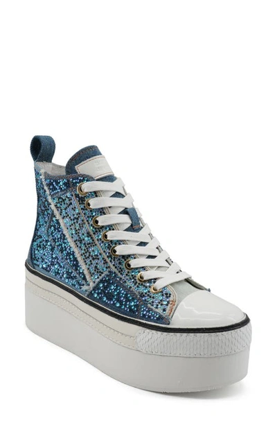 Shop Zigi Carmensa High Top Platform Sneaker In Blue Denim