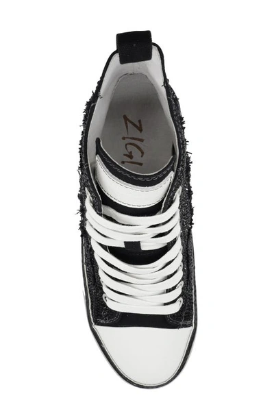 Zigi Carmensa High Top Platform Sneaker In Black