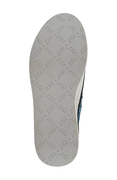 Zigi Carmensa High Top Platform Sneaker In Blue Denim