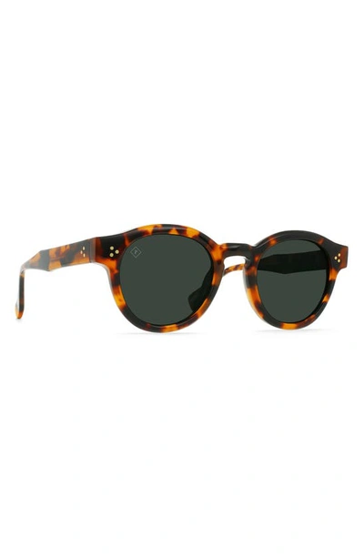 Shop Raen Zelti 49mm Polarized Small Round Sunglasses In Huru/ Green Polarized