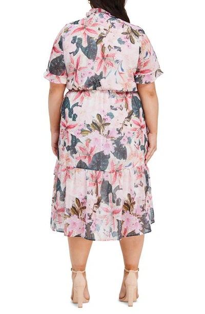 Shop Estelle Leonie Floral Midi Wrap Dress In Print