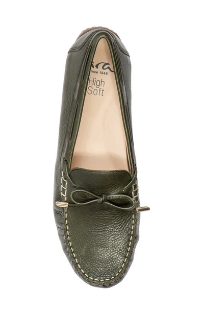 Shop Ara Amarillo Leather Driving Shoe In Thyme Calf