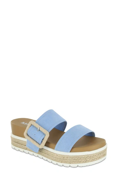 Shop Mia Kenzy Platform Sandal In Light Blue