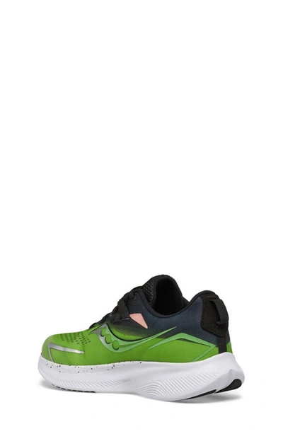 Shop Saucony Ride 15 Running Sneaker In Black/ Green