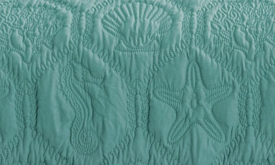 Vcny Home Shore Embossed 3-piece Quilt Set In Blue Teal