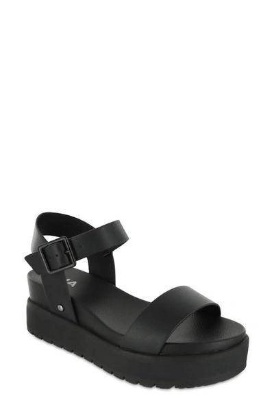 Shop Mia Kayci Platform Sandal In Black Burn