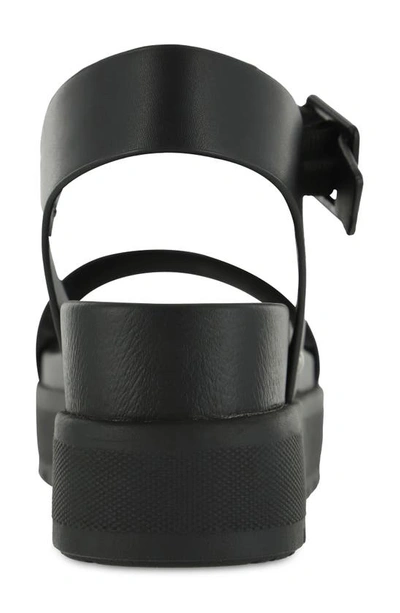 Mia Kayci Platform Sandal In Black Burn