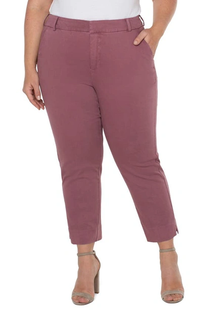 Shop Liverpool Kelsey Trousers In Victorian Mauve