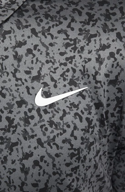 Shop Nike Dri-fit Camo Stretch Golf Polo In Iron Grey/ White