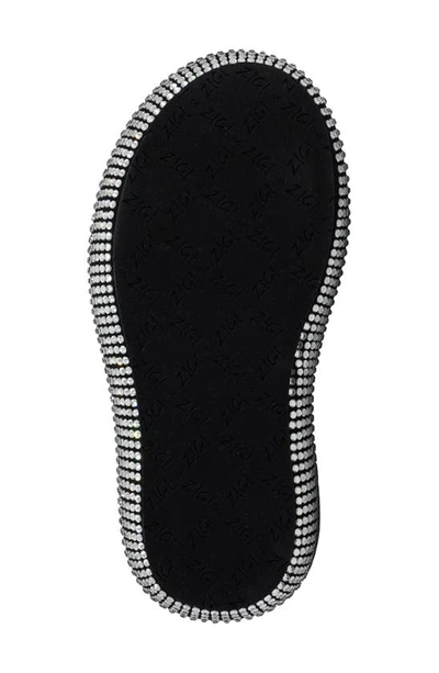 Shop Zigi Sharpay Platform Slide Sandal In Black Leather/ Multi
